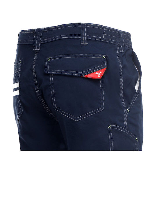 Payper Worker Stretch Reflective Work Trousers Navy Blue