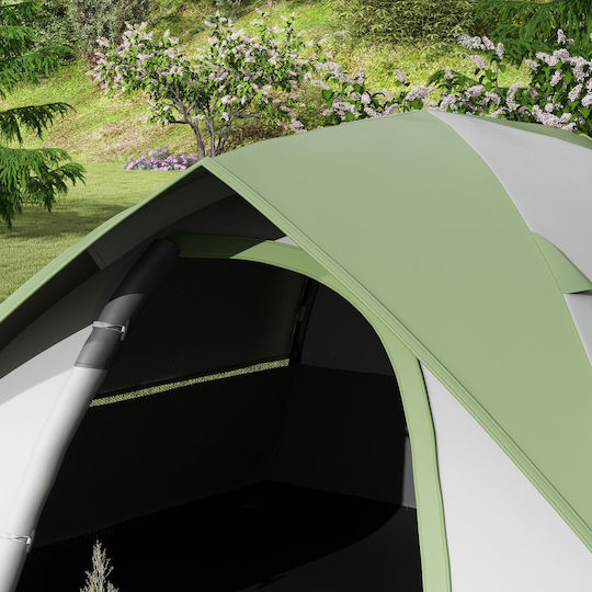 Outsunny Σκηνή Camping Igloo Γκρι με Διπλό Πανί 4 Εποχών για 3 Άτομα 270x210x150εκ.