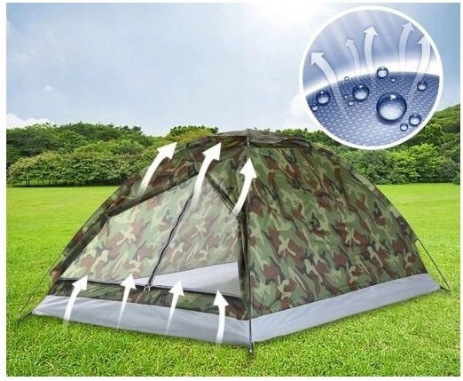 Cort De Camping Igloo Verde Pentru 4 Persoane 190x190x125cm