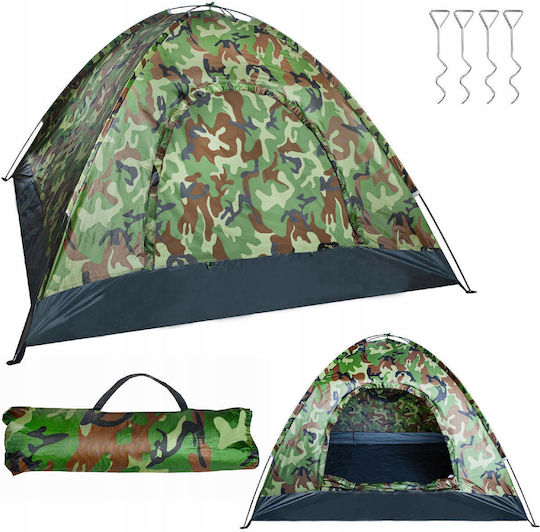 Cort De Camping Igloo Verde Pentru 4 Persoane 190x190x125cm