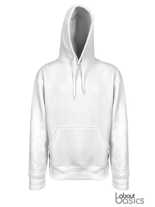 About Basics Ανδρικό Διαφημιστικό Φούτερ Μακρυμάνικο White