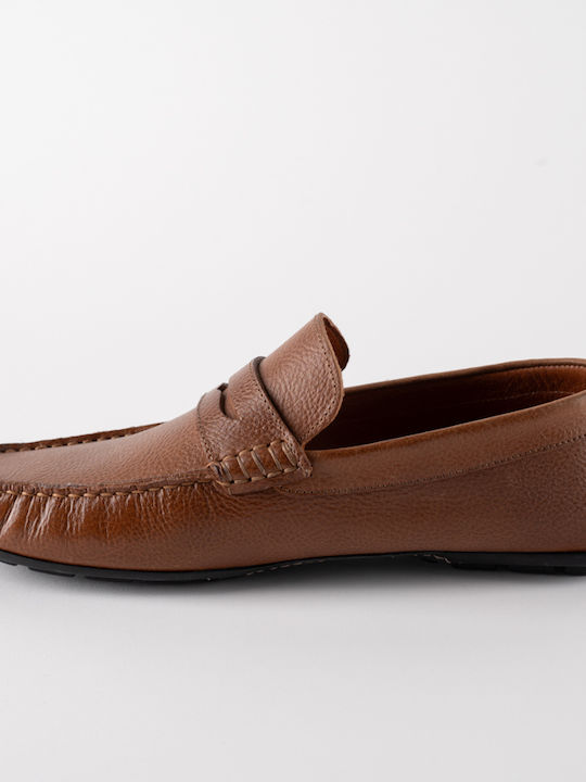 Men's Leather Moccasins Tabac Brown