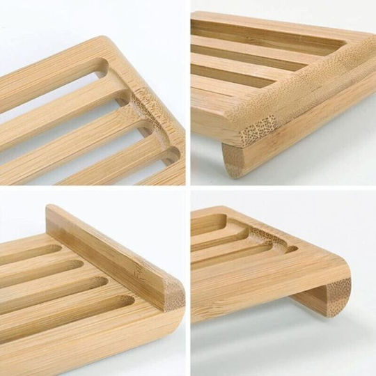 Non-Slip Bath Mats Set Wooden Multicolour