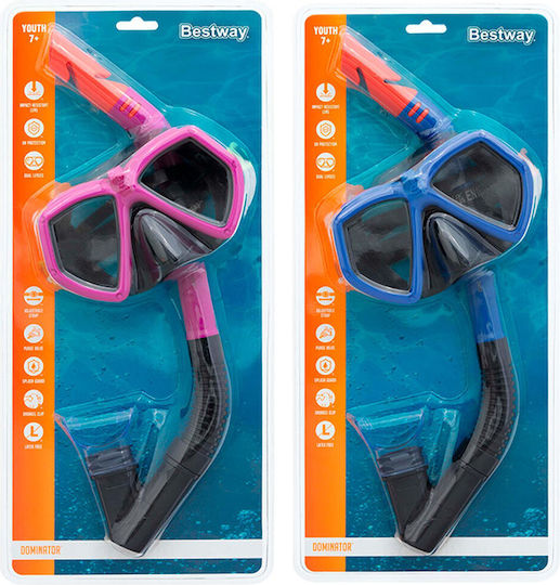 Bestway Μάσκα Θαλάσσης με Αναπνευστήρα Παιδική Μπλε