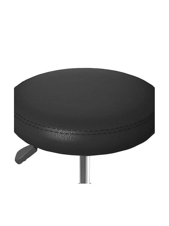 Stool For Kitchen with Adjustable Height Black 2pcs 31x31x39-53cm
