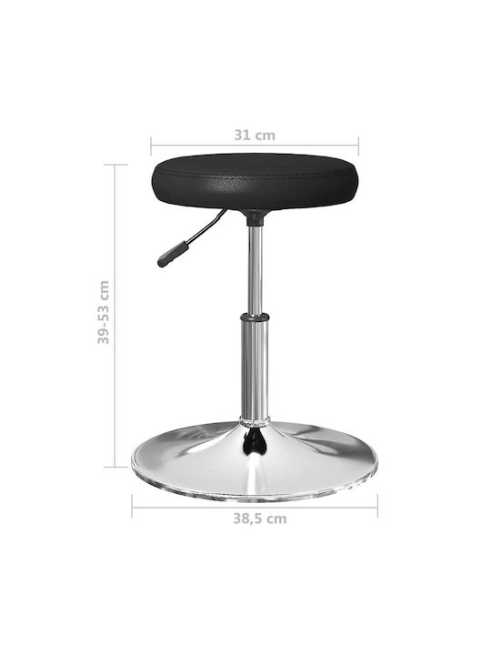 Stool For Kitchen with Adjustable Height Black 2pcs 31x31x39-53cm