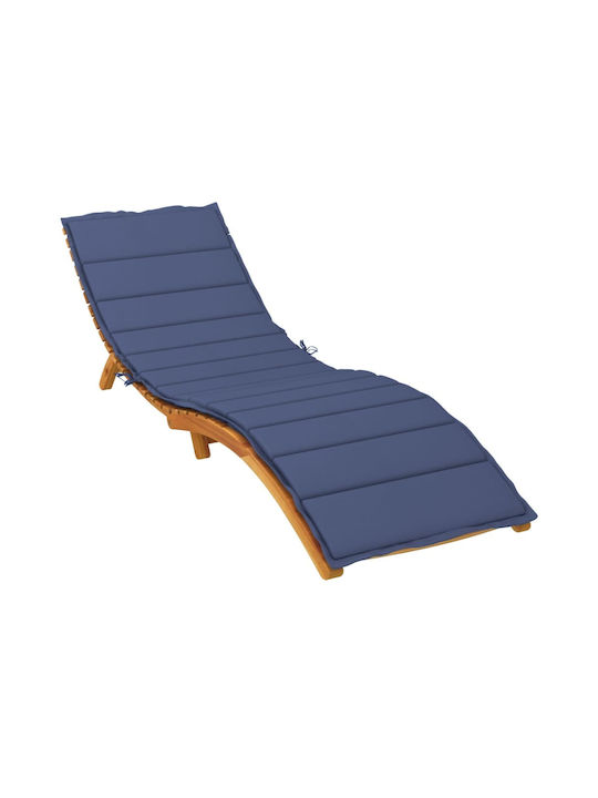 vidaXL Waterproof Sun Lounger Cushion Navy Blue 60x200cm.