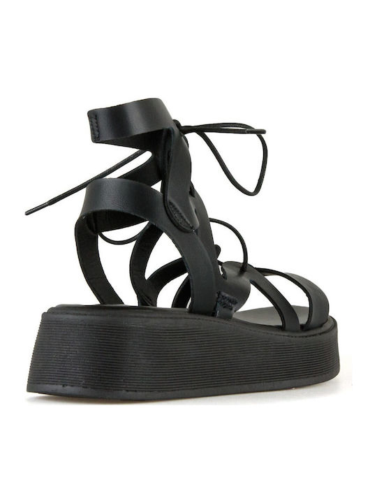 Women's Flat Sandals Flatforms in Black Color