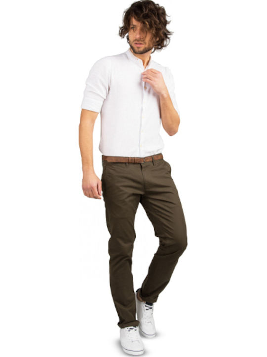 Παντελόνι Chino σε Slim Εφαρμογή Καφέ