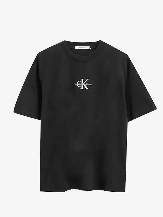 Calvin Klein Monologo Boyfriend Women's T-shirt Black