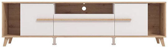 Έπιπλο Τηλεόρασης Orleans Λευκό-λευκό High Gloss Μ189xΠ40xΥ52cm