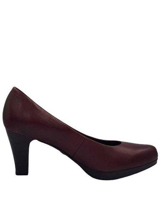 Marco Tozzi Leder Pumps Burgundisch