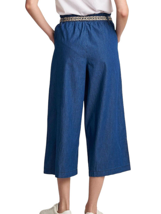 Attrattivo Women's Fabric Trousers Blue