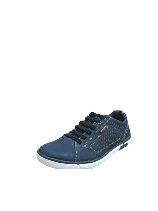 Pegada Men's Anatomic Leather Casual Shoes Blue