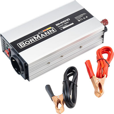 Bormann BMI1010 Inverter für Autos 1000W zur Umwandlung von 12V DC in 220V AC mit 1xUSB