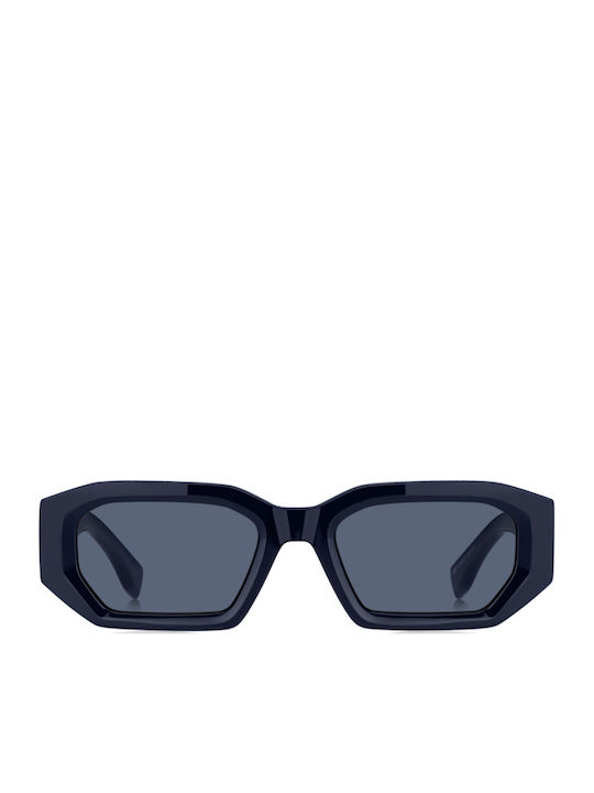 Tommy Hilfiger Unisex Sunglasses With Blue Horn-Rimmed Frame And Blue Lens TJ0099/S PJP/KU