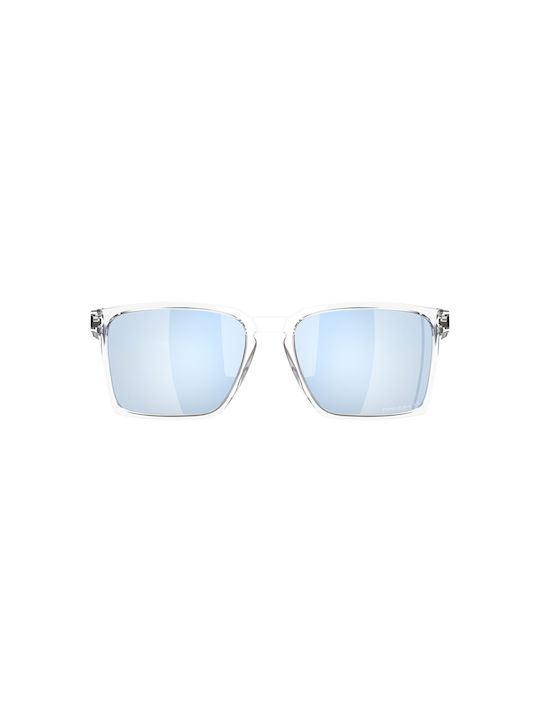 Oakley Sunglasses with Transparent Plastic Frame and Light Blue Polarized Mirror Lens OA9483-03