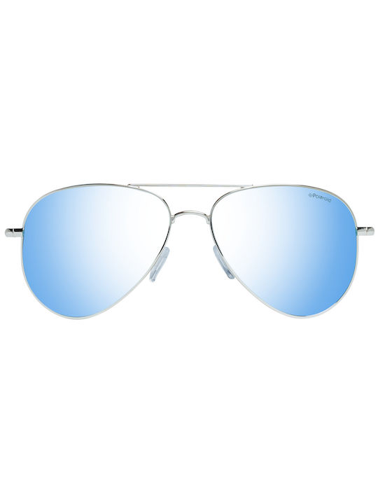 Polaroid Sonnenbrillen mit Silber Rahmen und Blau Spiegel Linse PLD6012/N J5G/JY