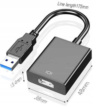 Zenwire Μετατροπέας USB-A male σε HDMI female 1τμχ 1027302969