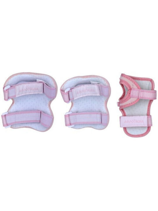 Athlopaidia 003.10082 Children's Protective Gear Set for Rollers Pink