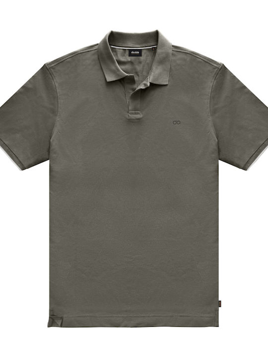 Double Herren Kurzarmshirt Polo Haki