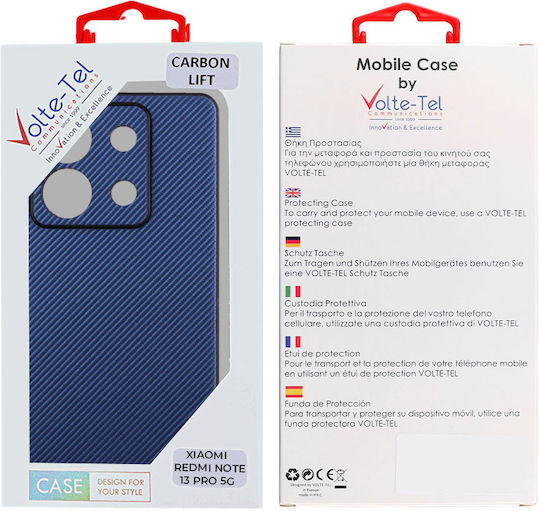 Volte-Tel Carbon Lift Back Cover Σιλικόνης Μπλε (Redmi Note 13 Pro 5G / Poco X6)