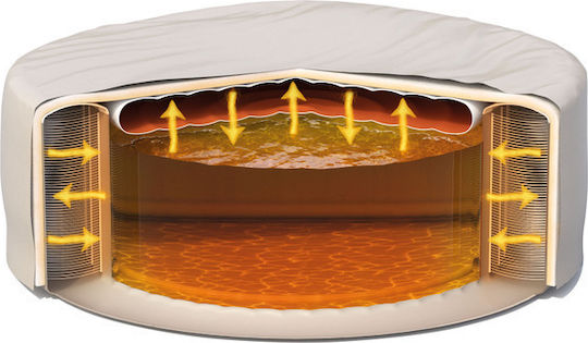 Intex Bubble Massage Στρογγυλή Πισίνα Φουσκωτή με Υδρομασάζ