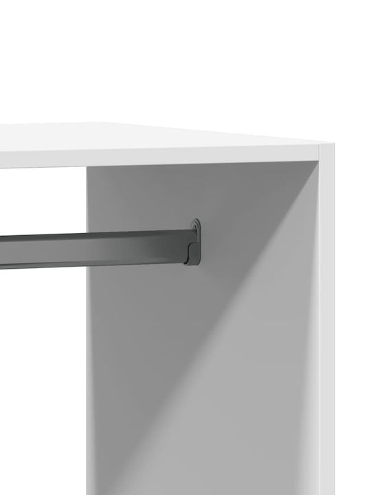 vidaXL Κρεμάστρα Δαπέδου από Ξύλο Λευκή 77x48x102cm