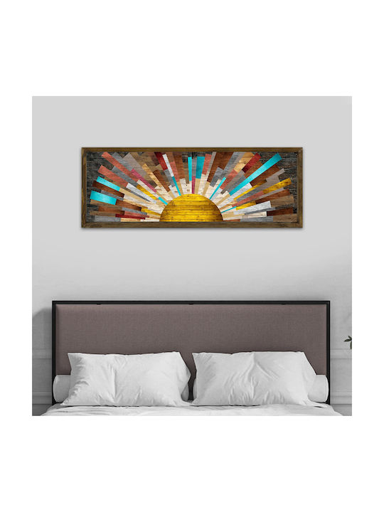 Megapap The Sun Πίνακας Ξύλινος 120x40cm