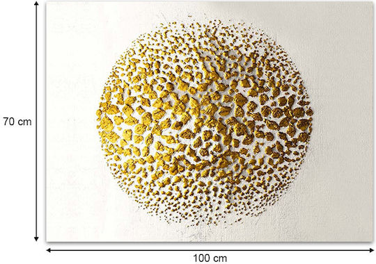 Megapap Golden Circle Gemälde auf Leinwand 100x70cm