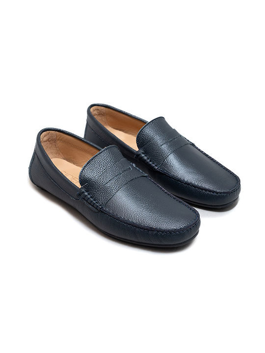 Men's Leather Moccasins Blue