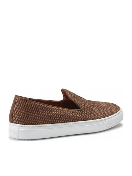 Δερμάτινα Ανδρικά Loafers σε Καφέ Χρώμα