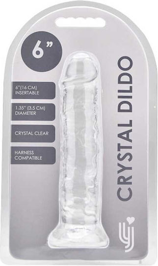 Loving Joy Realistic Dildo with Balls and Suction Cup Transparent 18cm