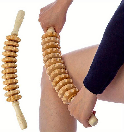 Ancient Wisdom Ξύλινο Roller Μασάζ για το Σώμα Μπεζ