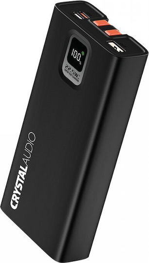 Crystal Audio PBK7K Power Bank 20000mAh 20W with USB-A Port and 2 USB-C Ports Power Delivery / Quick Charge 3.0 Black