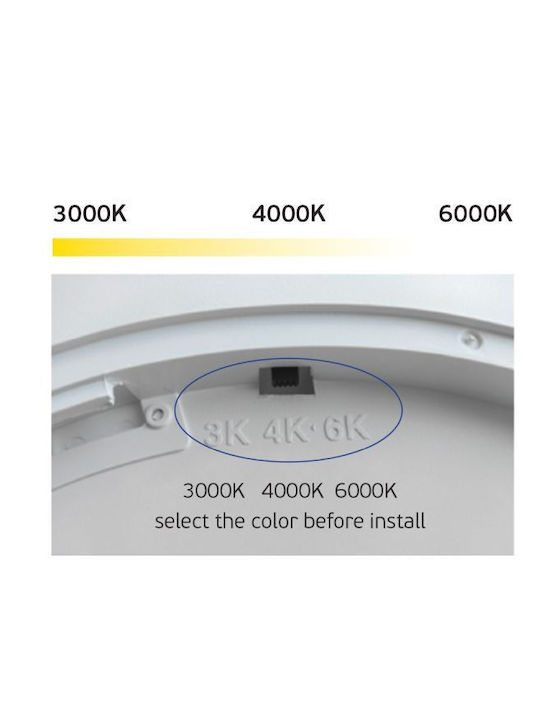 VK Lighting LED Panel 42W με Φυσικό Λευκό Φως