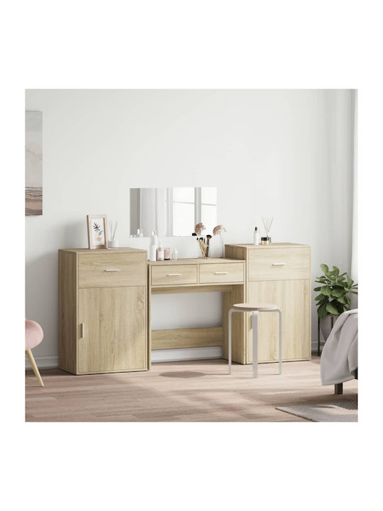 Wooden Makeup Dressing Table Sonoma Oak with Mirror xx