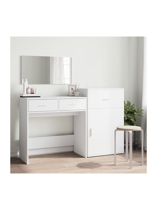 Wooden Makeup Dressing Table White with Mirror xx