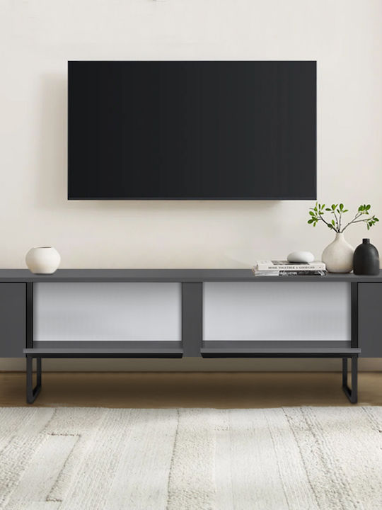 TV-Ständer Luxe Anthrazit M180xT30xH50cm