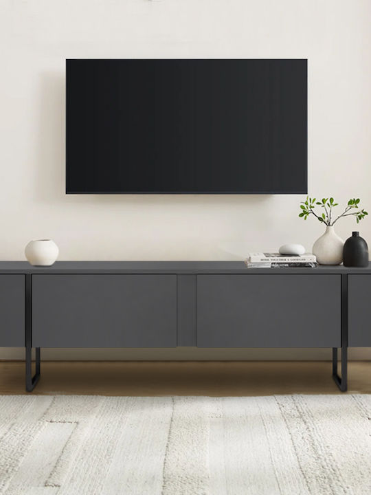 TV-Ständer Luxe Anthrazit M180xT30xH50cm