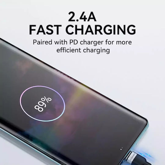 Wozinsky Плетен USB 2.0 Кабел USB-C Мъжки - USB-A Черен 2м WNBAC2
