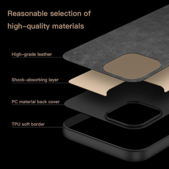 Edge 50 Fusion 5g Back Cover Leather / Plastic Black (Motorola Edge 50 Fusion 5G)
