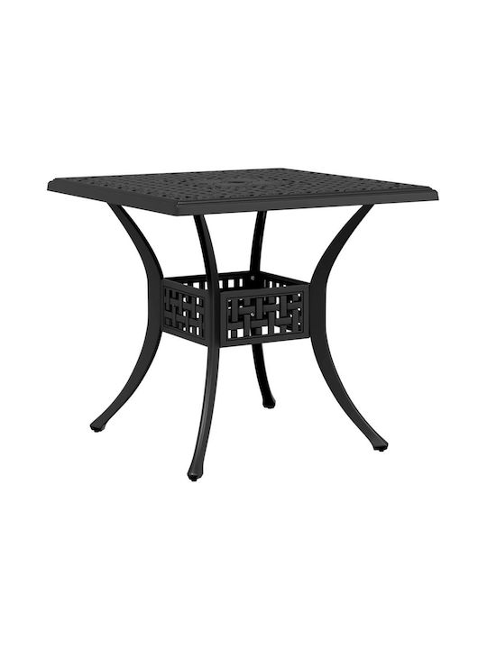 Garten- und Outdoor-Möbelsets für kleine Räume mit Sonnenschirmhalter Schwarz 3 Stück