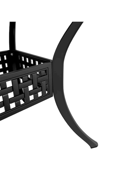Garten- und Outdoor-Möbelsets für kleine Räume mit Sonnenschirmhalter Schwarz 3 Stück