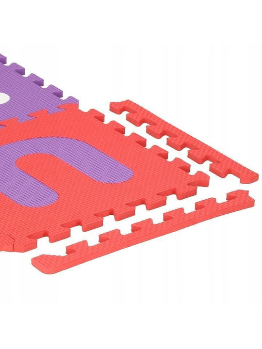 Springos Bildungsbezogenes Kinder-Bodenpuzzle mit Buchstaben Pink-Lila 36 Teile