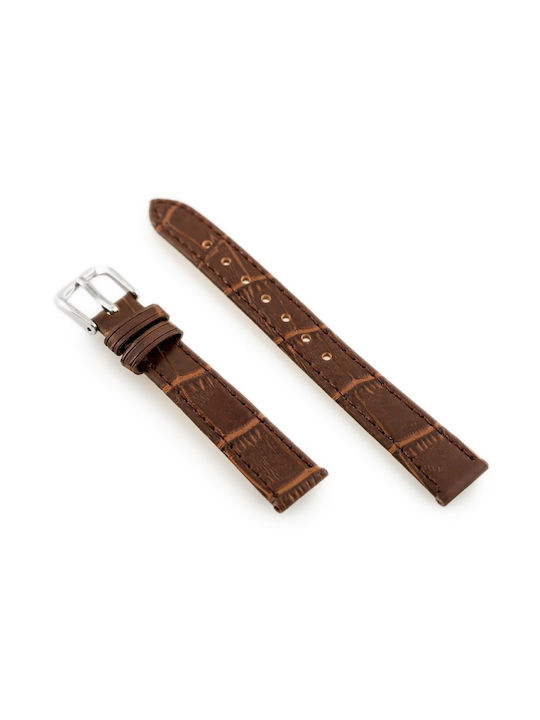 Pacific Leather Strap Brown 14mm