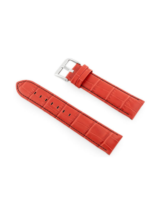 Bisset Leather Strap Red 22mm