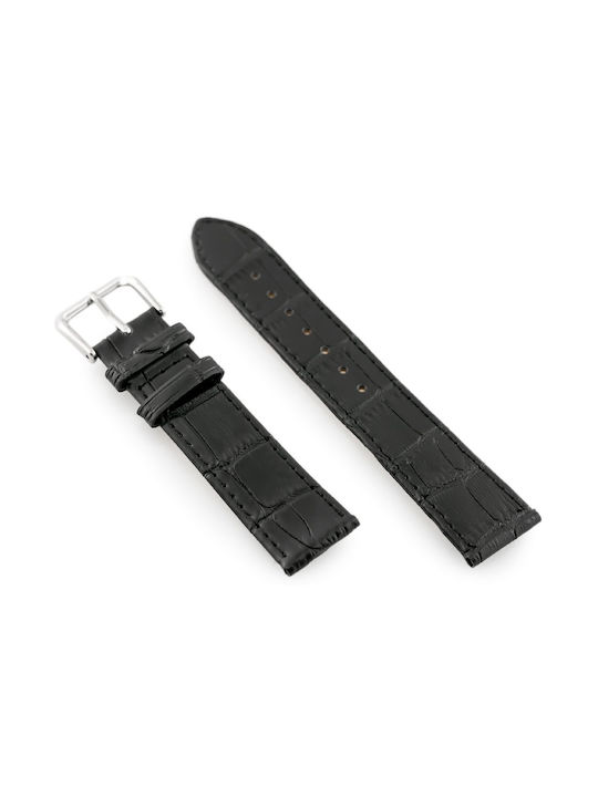 Pacific Leather Strap Black 18mm