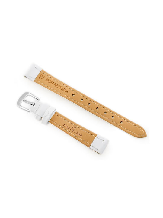 Jordan Kerr Leather Strap White 12mm