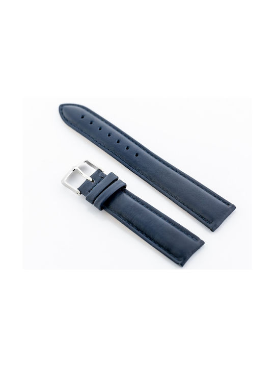 Pacific Leather Strap Navy Blue 12mm